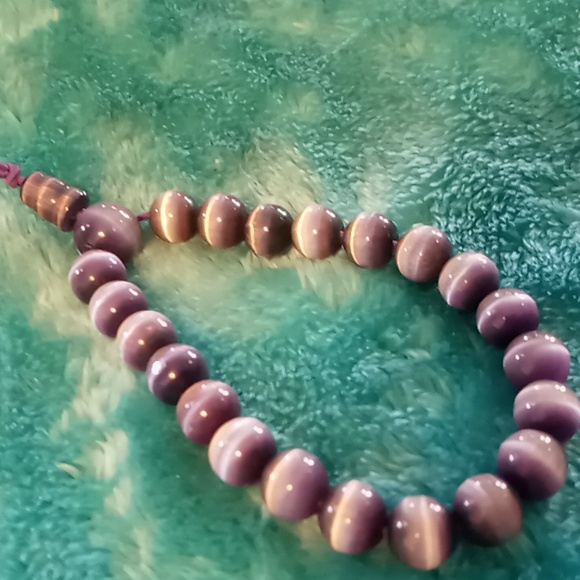 4 beaded cats eye quartz like bracelets 4 different colors. Adjustable - Picture 5 of 6